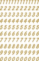 Etiket HERMA 4151 8mm getallen 0-9 goud op transparant 200 stuks-2