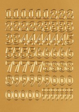 Etiket HERMA 4184 12mm getallen 0-9 goudfolie 66stuks-2