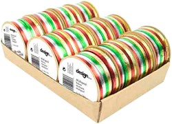 Cadeaulint IG metallic 6x5m display à 12 rollen glitter/pearl