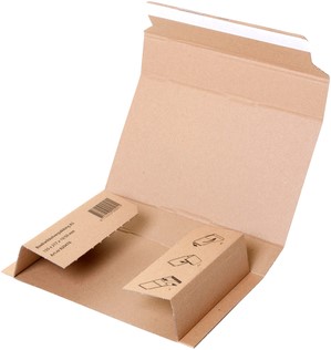 Wikkelverpakking IEZZY A5 met zelfklevende strip bruin-2