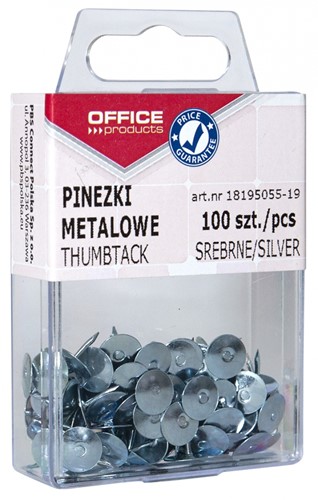 Punaises klassiek, bakje met 100 stuks, zilver