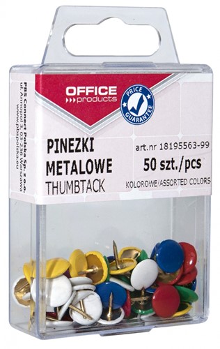 Punaises klassiek, bakje met 50 stuks, assorti kleuren