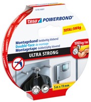 Plakband tesa® Powerbond Ultra Strong dubbelzijdig 1,5mx19mm wit-3