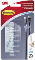 Kabelklem Command rond incl bevestigingsstrips transparant 4 stuks-2