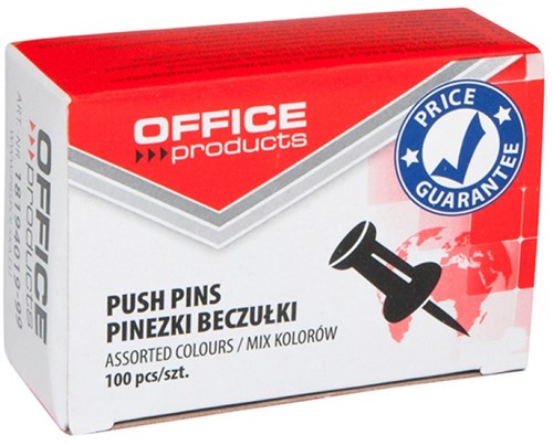 Punaises, 100 stuks, assorti kleuren