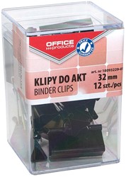 Papierklemmen, 32 mm, bakje met 12 stuks