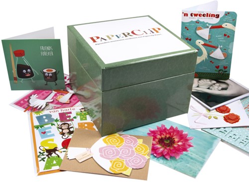 Wenskaartbox Paperclip inclusief 75 wenskaarten-2