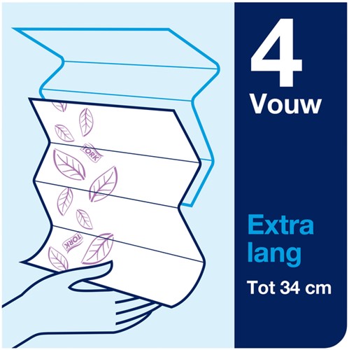 Handdoek Tork H2 Xpress Premium multifold 2-laags 212x340mm 21x100 vel wit 100297-2
