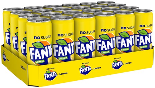 Frisdrank Fanta lemon zero blik 330ml-2