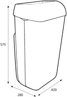 Afvalbak Katrin open inworp 50 liter wit 91912-3