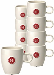 Kopje Douwe Egberts espresso 70ml wit 12 stuks