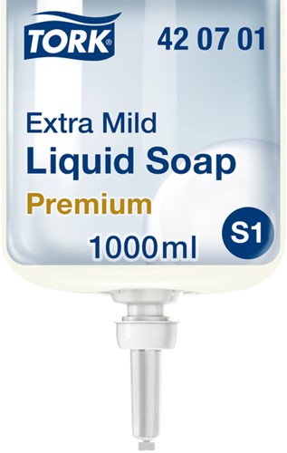 Handzeep Tork S1 Premium vloeibaar 1000ml gevoelige huid 420701