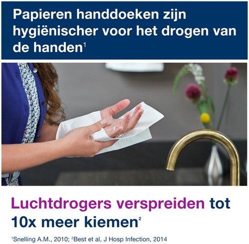 Handdoek Tork H2 Xpress Premium multifold 2-laags 212x255mm 21x150 vel wit 100289-1