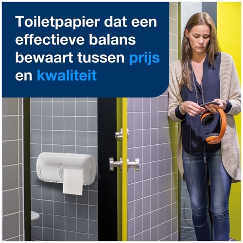 Toiletpapierdispenser Tork T4 Elevation duo wit 557000-2
