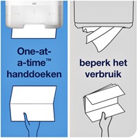 Handdoek Tork H3 Advanced singlefold 2-laags 248x230mm 15x250 vel wit 290163-3