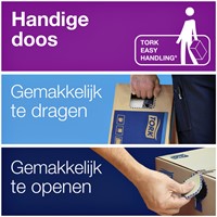 Handdoek Tork H3 Advanced singlefold 2-laags 248x230mm 15x250 vel wit 290163-2