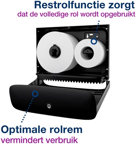 Toiletpapierdispenser Tork T2 Image Line jumbo klein zilver 460006-2