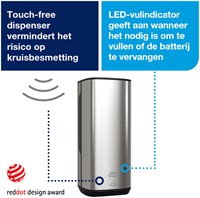 Zeepdispenser Tork S4 Image Line sensor 1000ml zilver 460009-2
