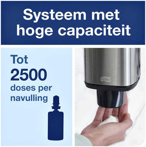 Zeepdispenser Tork S4 Image Line 1000ml zilver 460010-2