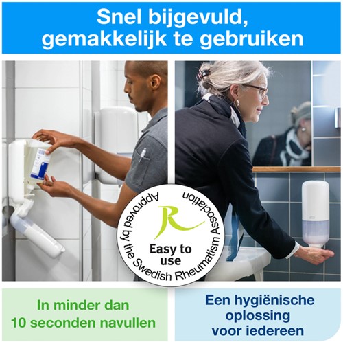 Handdesinfectie Tork S1 Premium alcoholgel ongeparfumeerd 1000 ml 420103-2