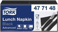 Lunchservet Tork Advanced 1/4 vouw 2-laags 328x325mm 200 vel zwart 477148
