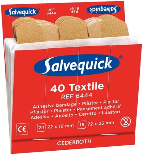 Pleisters Salvequick navulling textiel 6x 40 stuks