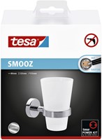 Bekerhouder tesa® Smooz hoogglans verchroomd metaal zelfklevend-1