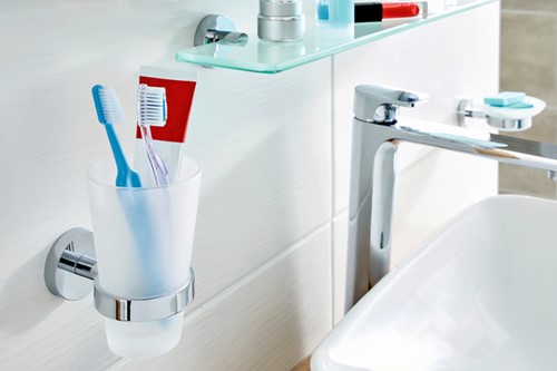 Bekerhouder tesa® Smooz hoogglans verchroomd metaal zelfklevend-4