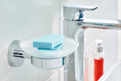 Zeephouder tesa® Smooz hoogglans verchroomd metaal zelfklevend-4