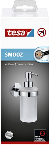 Zeeppomp tesa® Smooz hoogglans verchroomd metaal zelfklevend-1