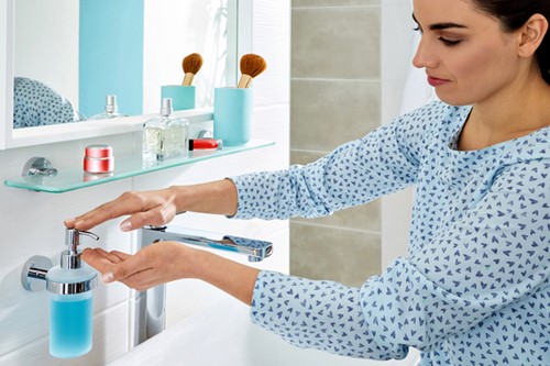 Zeeppomp tesa® Smooz hoogglans verchroomd metaal zelfklevend-3