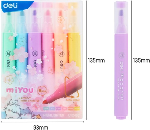 Markeerstift met beitelpunt, assorti