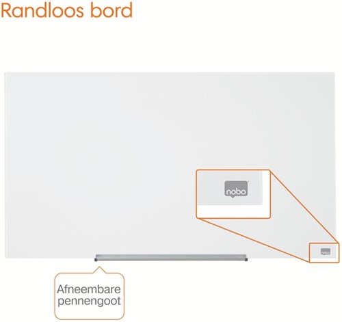 Glasbord Nobo Impression Pro 126x71cm briljant wit-4