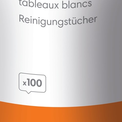Whiteboard reinigingsdoekjes Nobo pot met 100 stuks-4