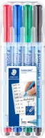 Viltstift Staedtler Lumocolor 305 non permanent correctable F set à 4 stuks-3