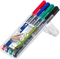 Viltstift Staedtler Lumocolor 313 permanent S set à 4 stuks assorti-1