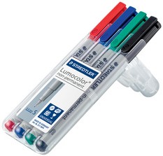Viltstift Staedtler Lumocolor 315 non permanent M set à 4 stuks assorti-3