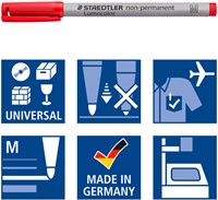 Viltstift Staedtler Lumocolor 315 non permanent M set à 4 stuks assorti-2