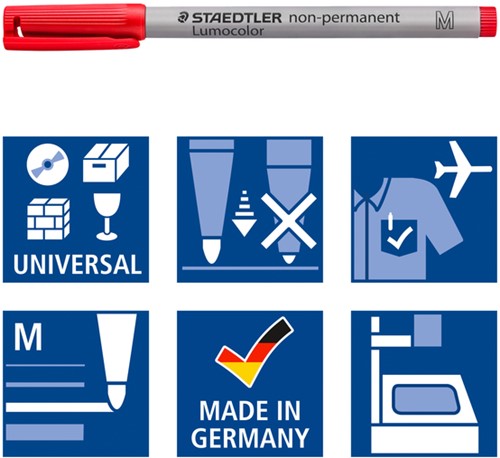 Viltstift Staedtler Lumocolor 315 non permanent M set à 4 stuks assorti-2