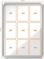 Binnenvitrine Nobo Premium Plus 9xA4 draaideur magnetisch-8