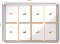 Buitenvitrine Nobo Premium Plus 8xA4 draaideur magnetisch-3