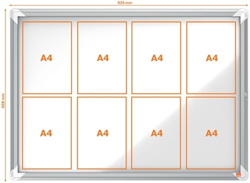 Buitenvitrine Nobo Premium Plus 8xA4 draaideur magnetisch-4