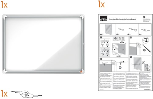 Buitenvitrine Nobo Premium Plus 12xA4 draaideur magnetisch-9