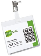 Badge Durable 8003 met clip liggend gesloten 60x90mm-2