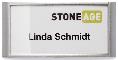 Badge Durable 8540 classic met magneet 30x65mm zilvergrijs-2