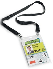 Badge Durable voor evenementen A6 met koord blauw 10 stuks-3