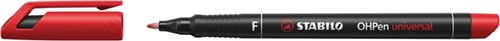 Viltstift STABILO OHpen 842/40 permanent rond fijn rood