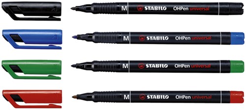 Viltstift STABILO OHpen 843/46 permanent rond medium zwart-1