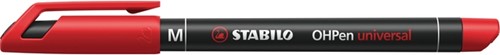 Viltstift STABILO OHpen 843/40 permanent rond medium rood-2