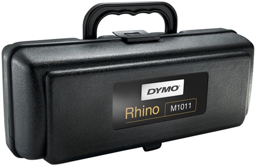 Lettertang Dymo Rhino M1011 embossing industrieel zwart in koffer